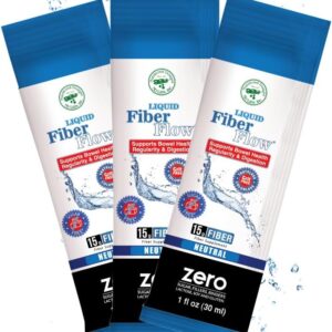 Liquid Fiber for Kids - Kids Fiber Supplement, Sugar-Free Prebiotic Inulin Fiber, Fiber Drink Mix, Natural Bowel Regularity Drink for Healthy Intestinal Balance, Nutritional Designs, 25 Packets