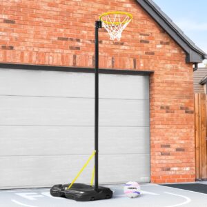 FORZA Adjustable Netball Post | Freestanding Netball Hoop with Telescopic, Height-Adjustable Steel Pole & Weatherproof Base – Portable, Regulation Size Netball Hoop for Indoor and Outdoor Use