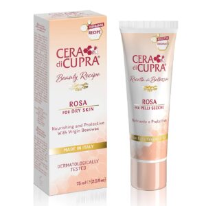 Rosa Face Cream Moisturizer for Dry Skin - Nourishing and Protective Formula with Virgin Beeswax (2.54 Fl Oz / 75 ml)